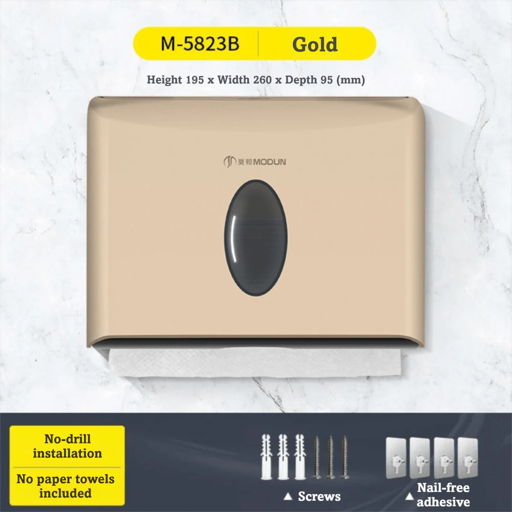 Wall-Mounted Tissue Dispenser Box – Punch-Free ABS Bathroom