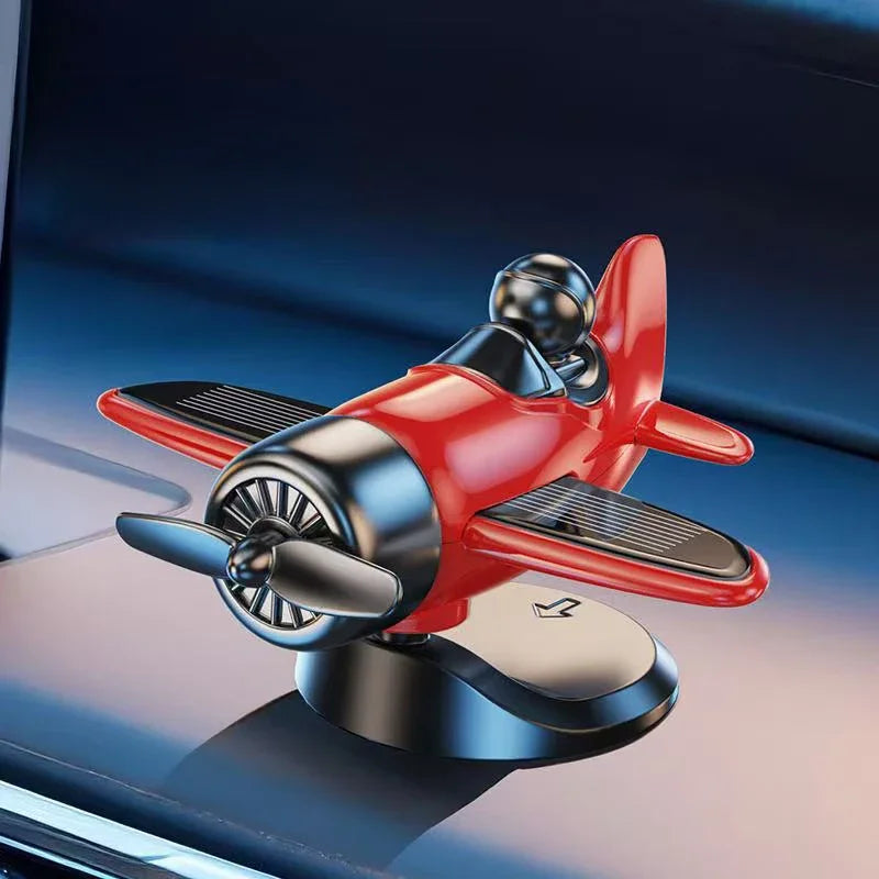 Solar Rotating Airplane Car Dashboard Ornament | 360° Spin
