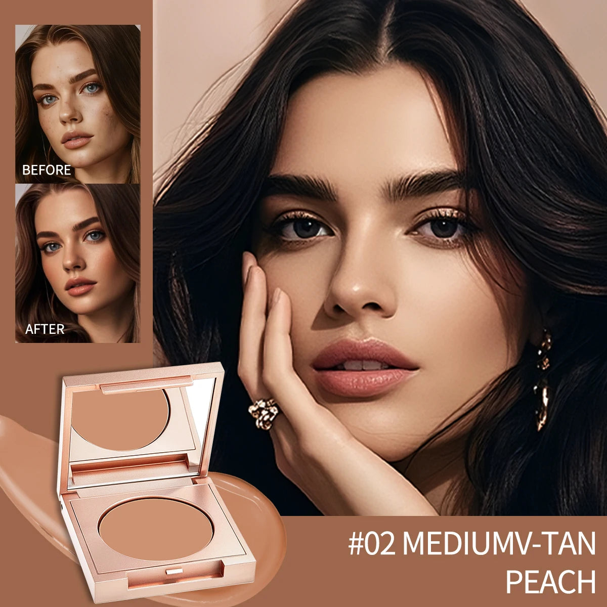 SAMMY Concealer & Powder Blusher – 4 Colors, Matte Finish
