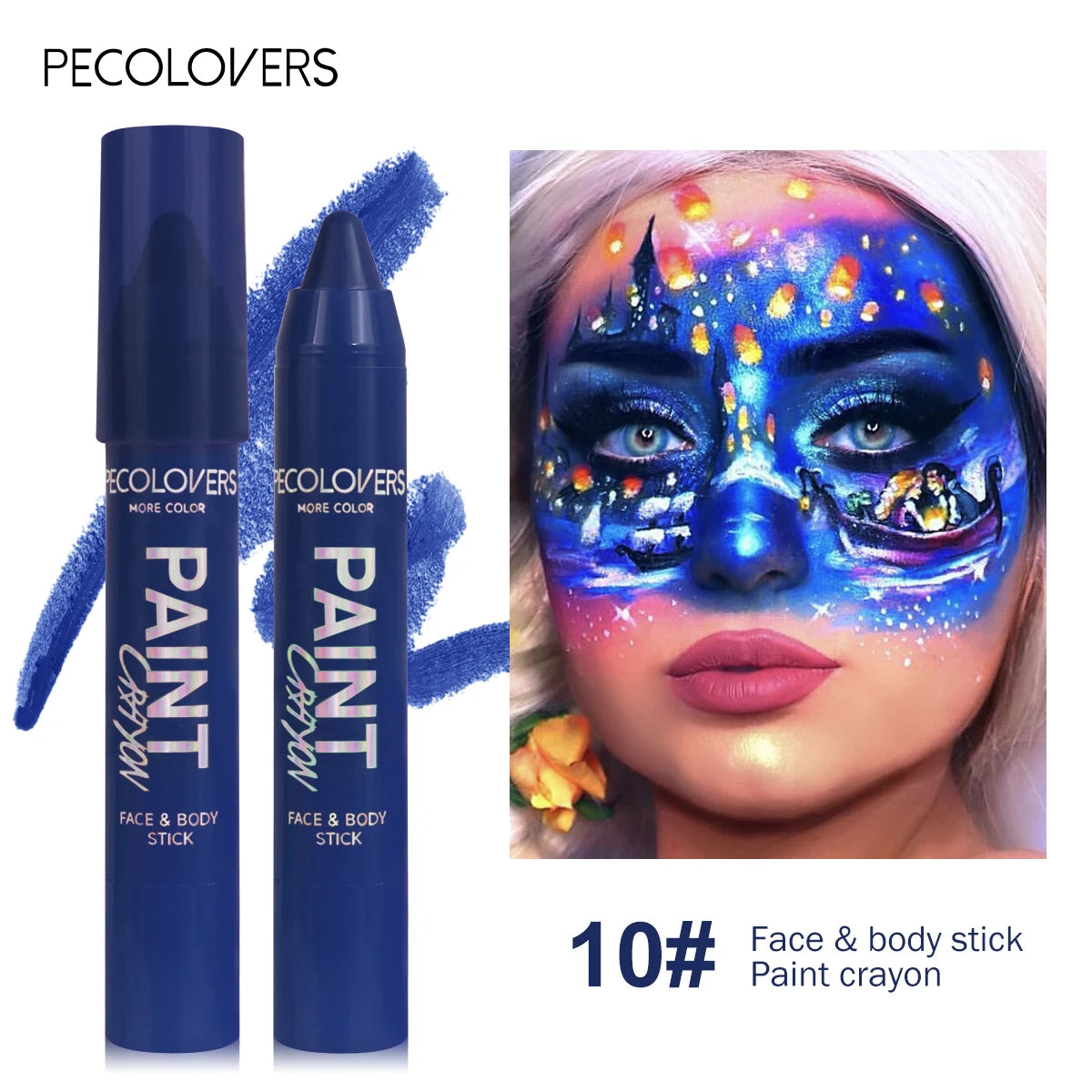 Party Face Paint Crayon – High-Pigment Halloween & Stage Makeup