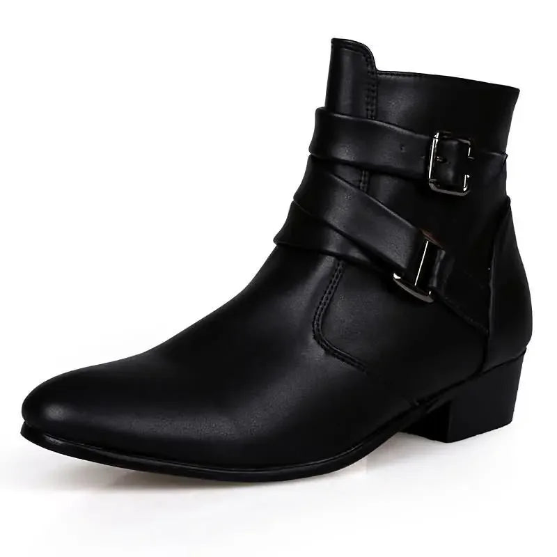 LEDP Men's Chelsea Boots – Buckle Strap British Style Ankle