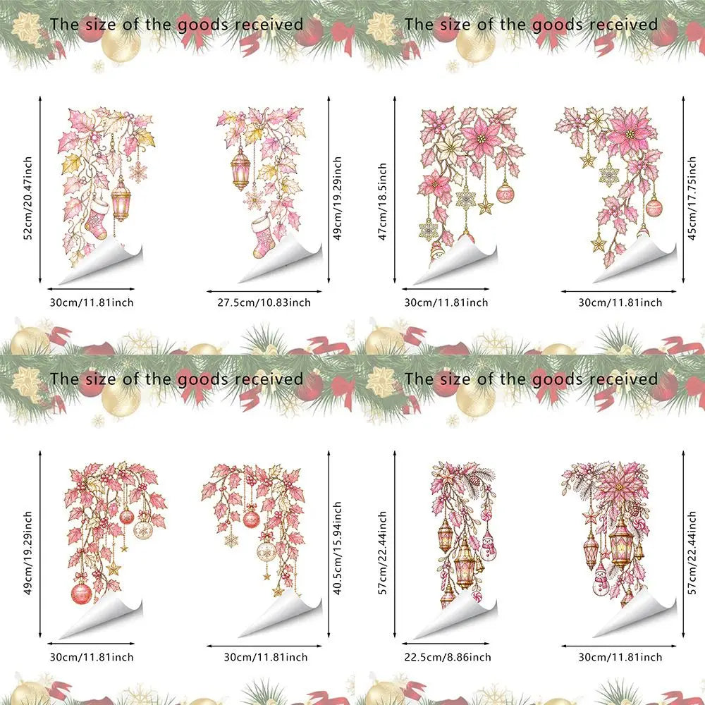Christmas Window Decals – Snowman, Vines & Holiday Stickers