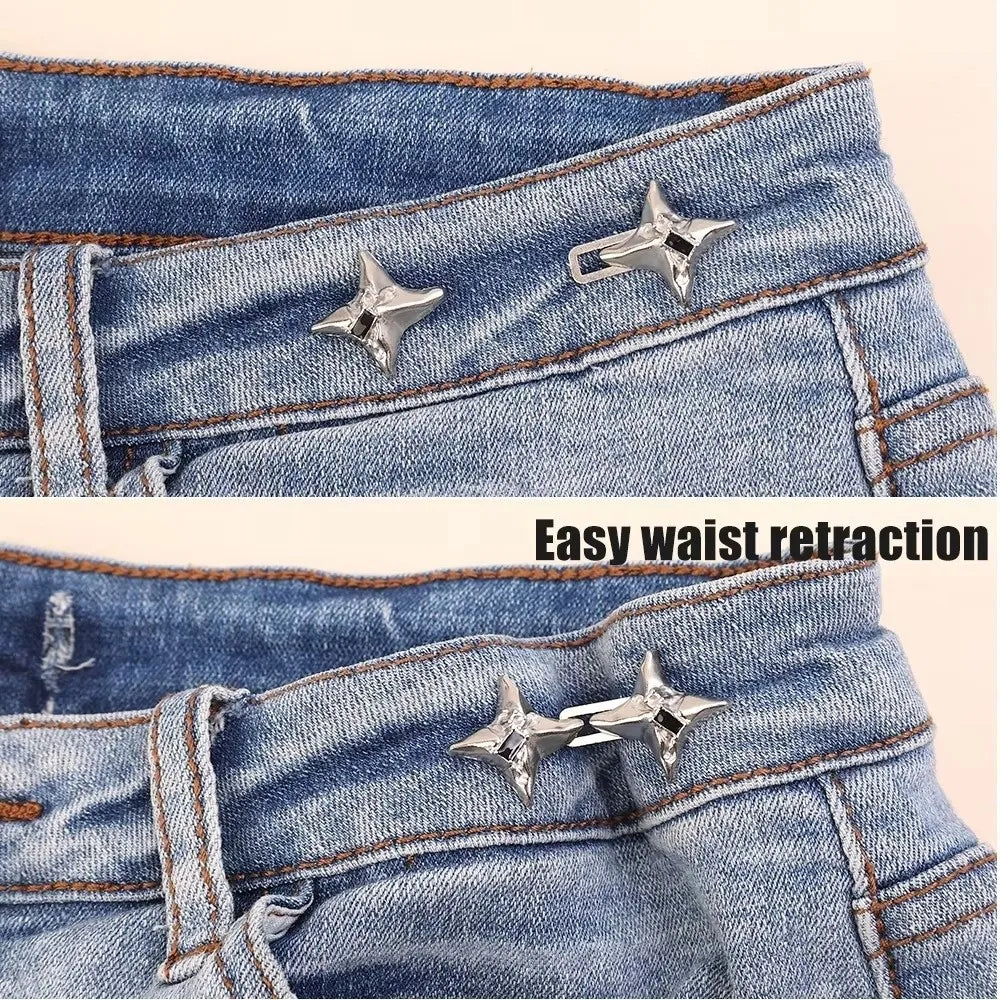 Star Adjustable Waist Buckle – Jeans Button Tightener
