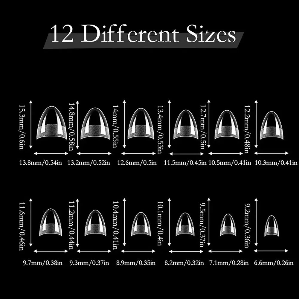 XXS XS Extra Short False Nail Tips – 120/240/500 Pcs Gelly Set