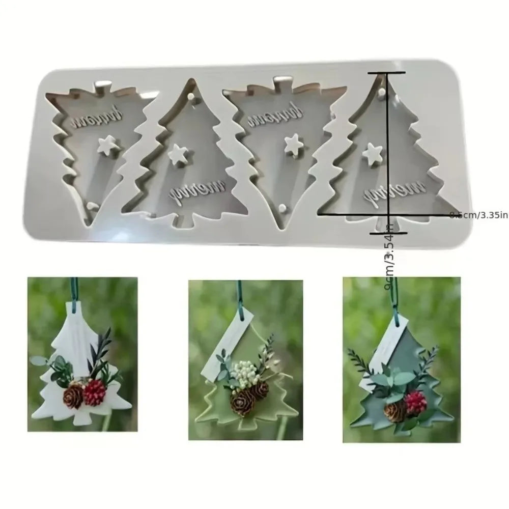 Silicone Christmas Tree Wax Mold – Hanging Ornament DIY Craft