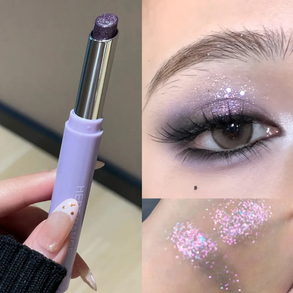 Shimmer Highlight Eyeshadow Pen – Smoky Purple Glow Stick