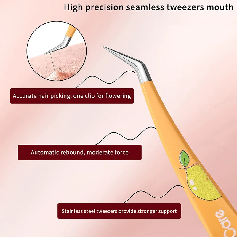 Stainless Steel Lash & Craft Tweezers – Straight & Angled Tips