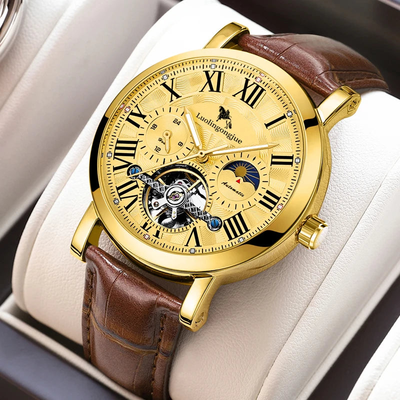 Tourbillon Skeleton Automatic Mechanical Watch for Men