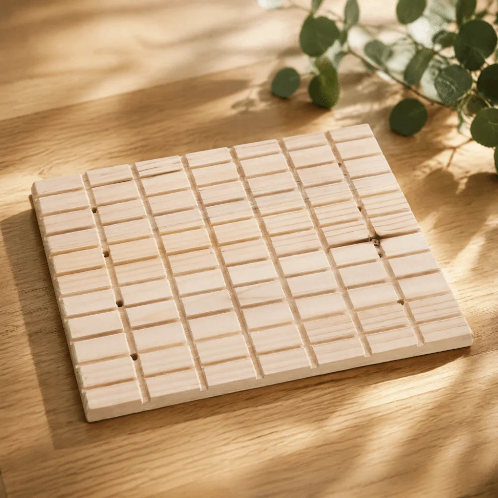 Wooden Scratching Board for Rabbits & Small Pets | Trough Groove