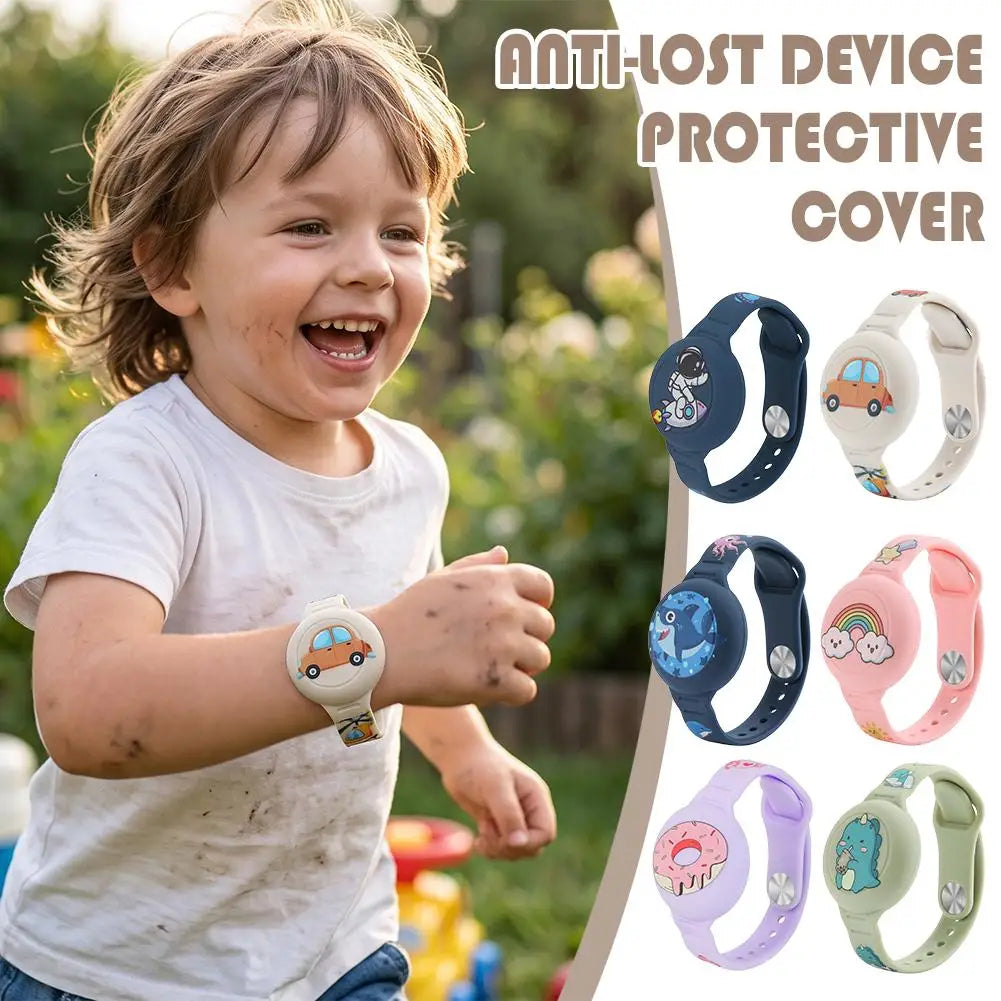 Kids Silicone AirTag Wristband – Waterproof Tracker Bracelet