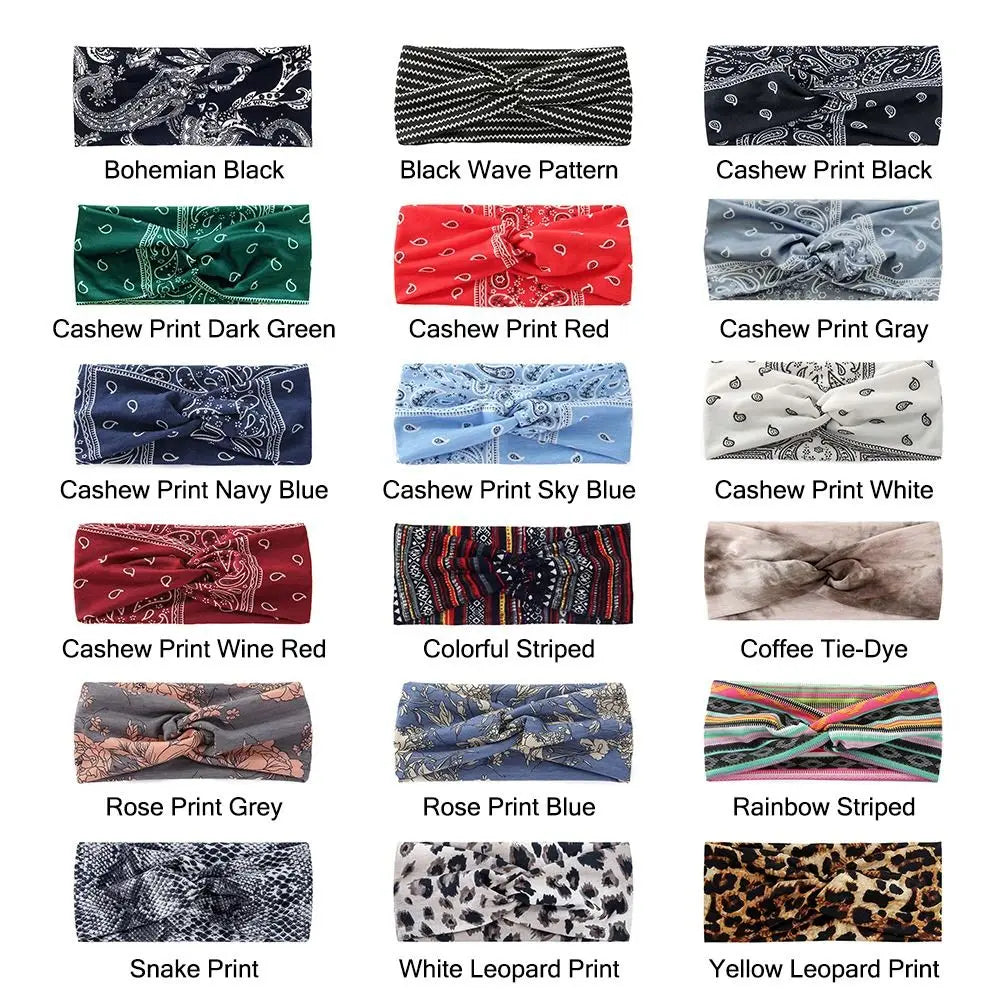 Women's Stretchy Twisted Headband – Non-Slip Yoga Sport Wrap