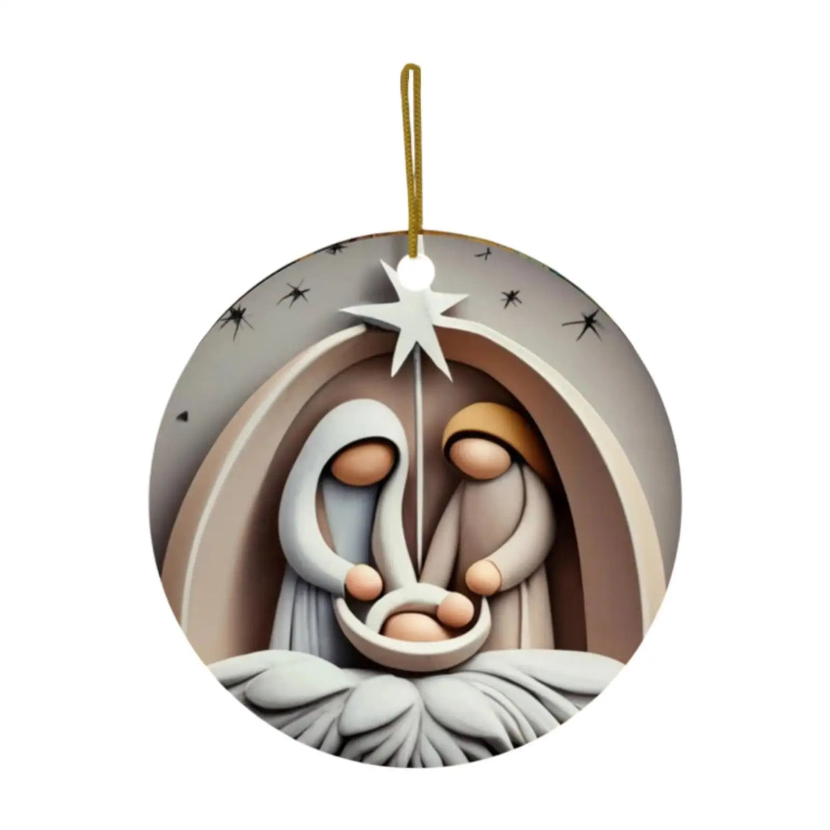 Nativity Christmas Hanging Ornament – Acrylic Pendant 7.5cm