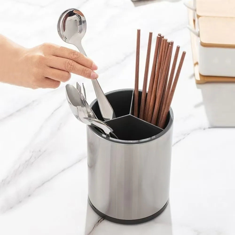 Stainless Steel Utensil Holder – Large Kitchen Organizer