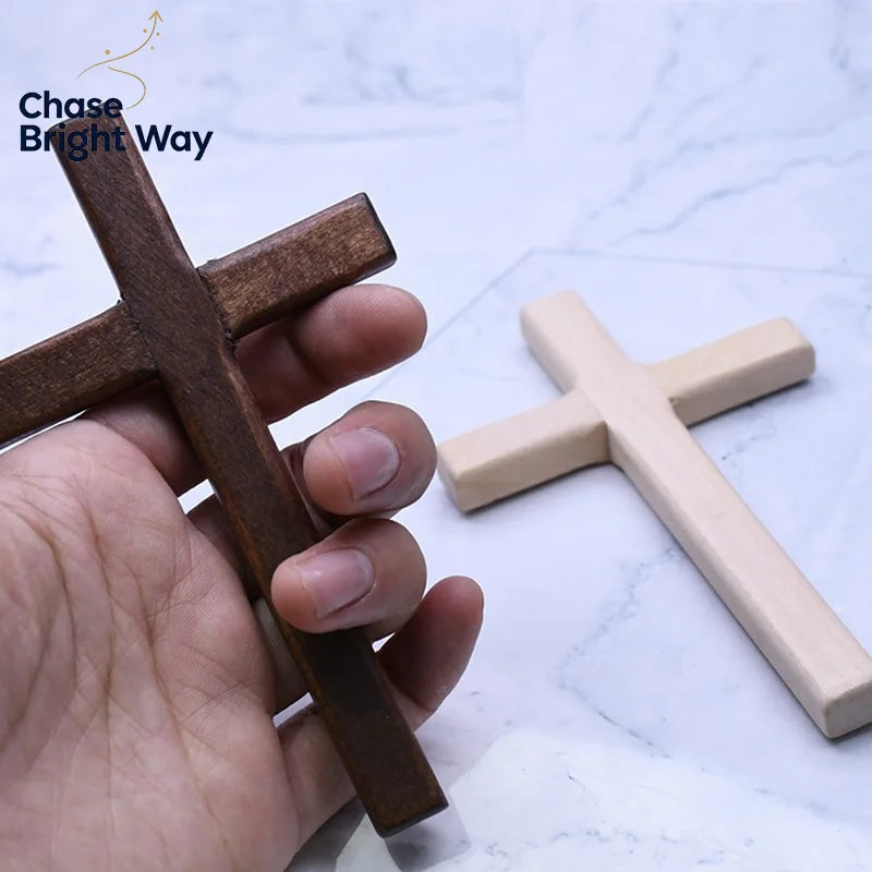 Wooden Cross Christmas Hanging Ornament – Nativity Décor