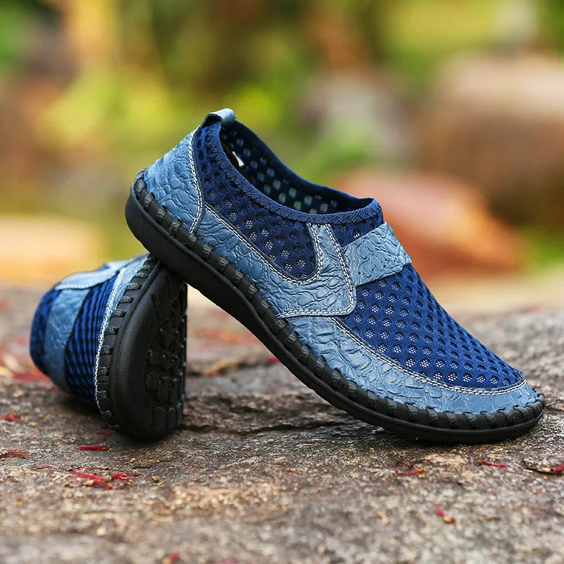 Men's Breathable Mesh Slip-On Sneakers – Soft Sole Loafers