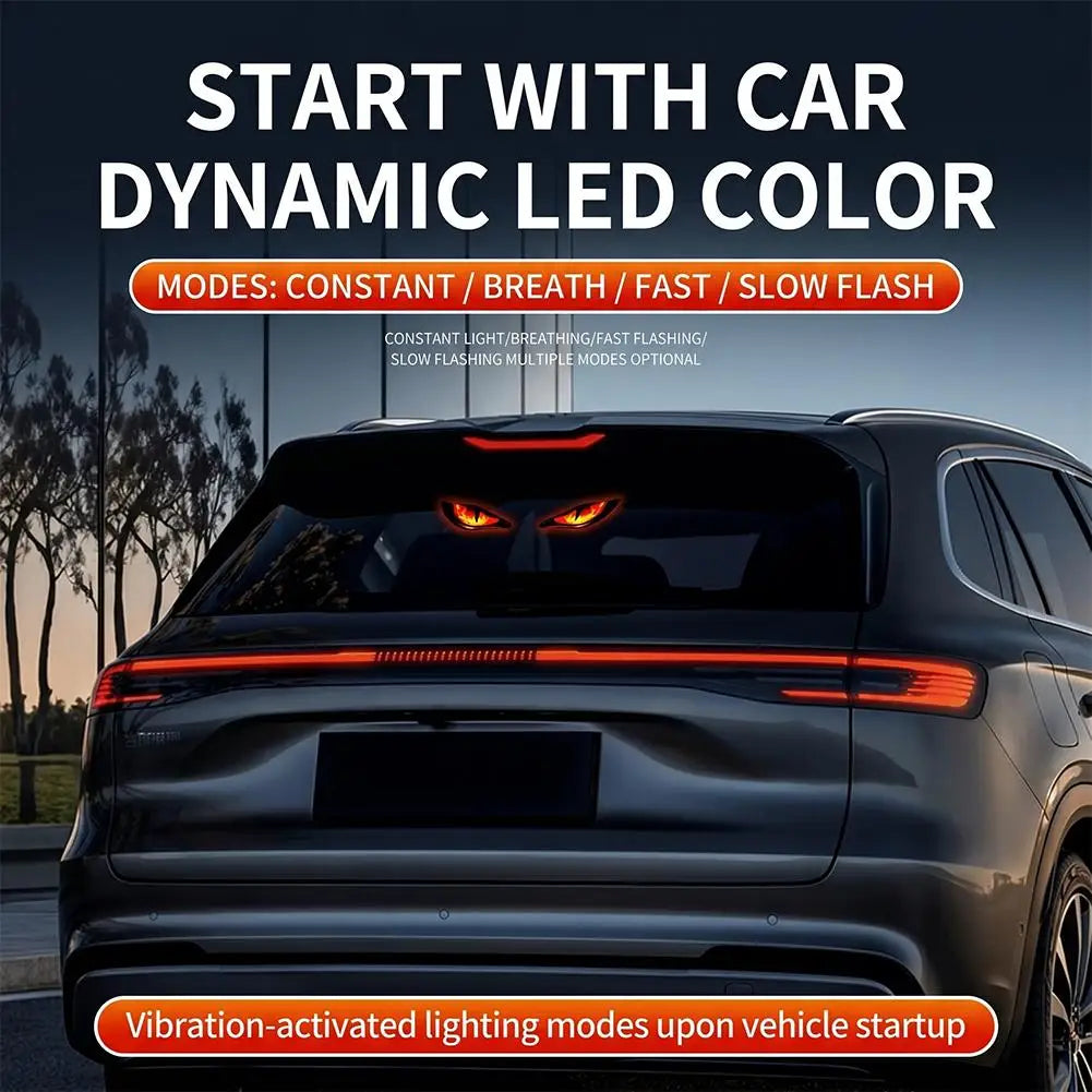 Solar Car Demon Eye LED Ambient Light | Wireless Decor Lamp