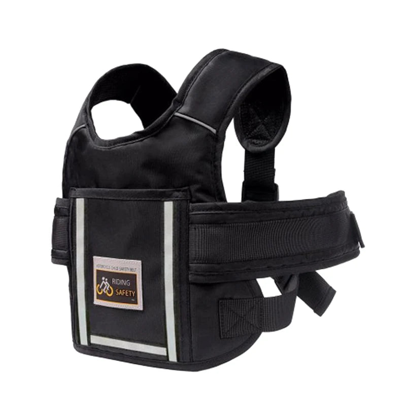 Kids Motorcycle Rear Seat Safety Harness – Adjustable & Reflective