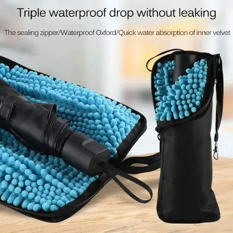 Waterproof Quick-Dry Umbrella Bag – Zippered Cover Sleeve