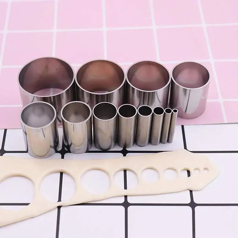 12-Piece Circle Cutter Set – Polymer Clay & Baking Stamps