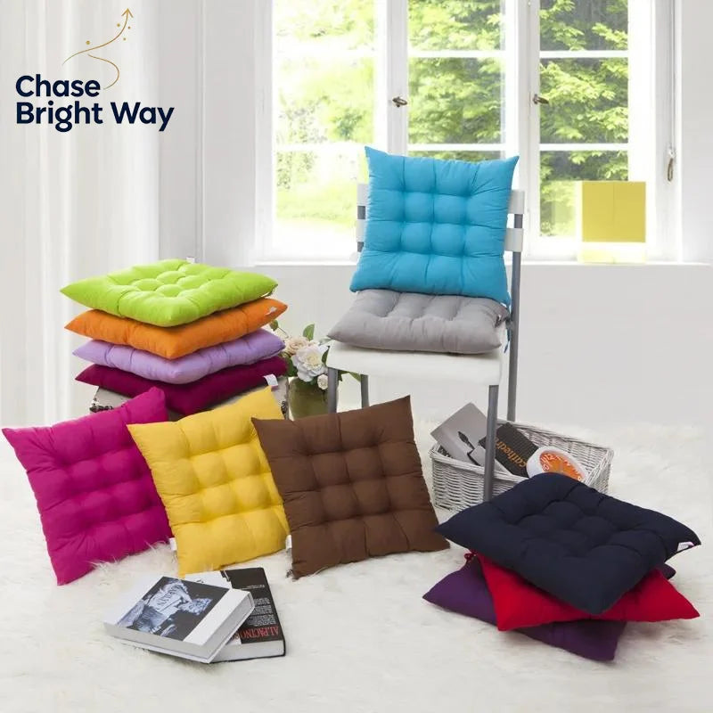 Washable Square Seat Cushion – Thick Padded Cartoon Chair Pad