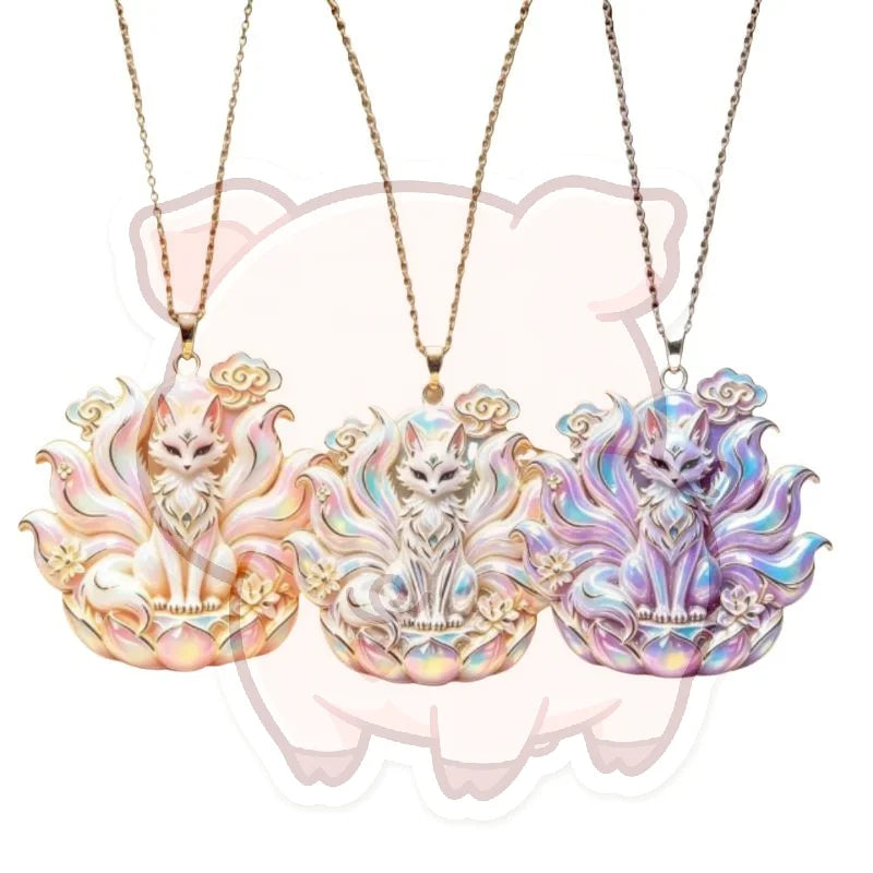 Chinese Enamel Pendant Necklace – Guan Gong Gold-Plated