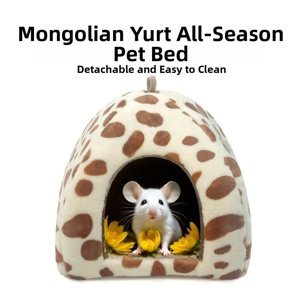 Coral Fleece Hamster Hideaway Bed – Plush Small Pet Nest
