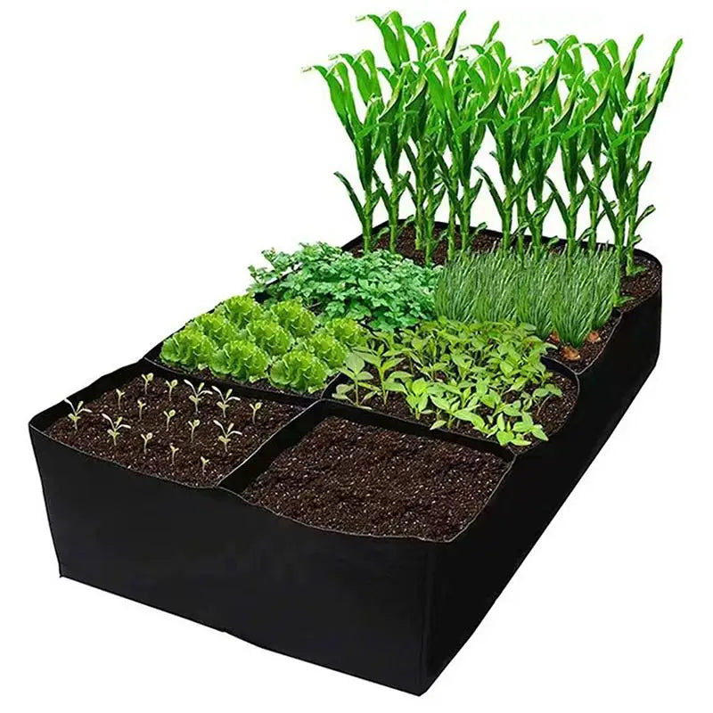 Fabric Raised Garden Bed Grow Bags – 1/2/4/6/8 Holes
