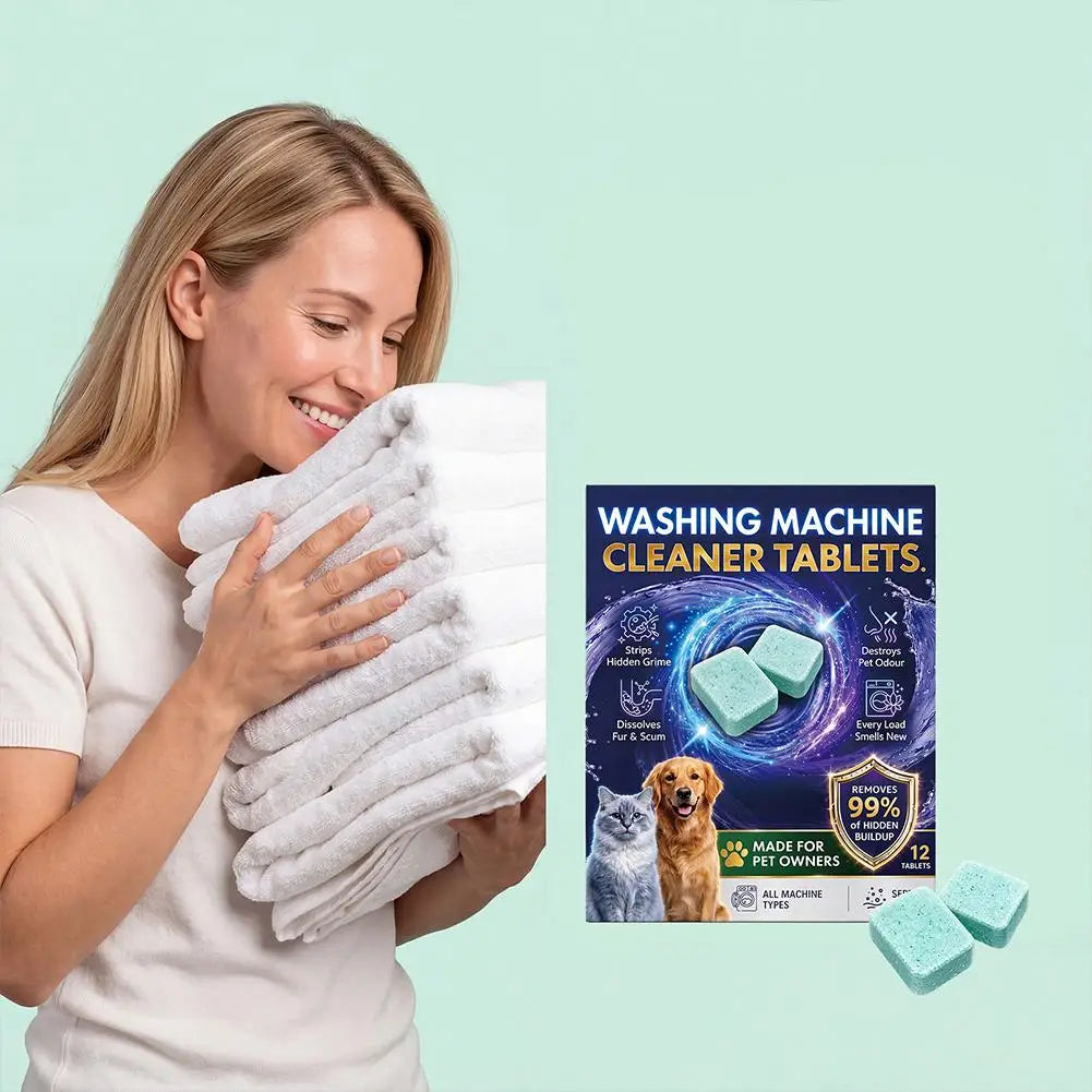 Washing Machine Cleaner Tablets – Descale, Deodorize & Deep Clean