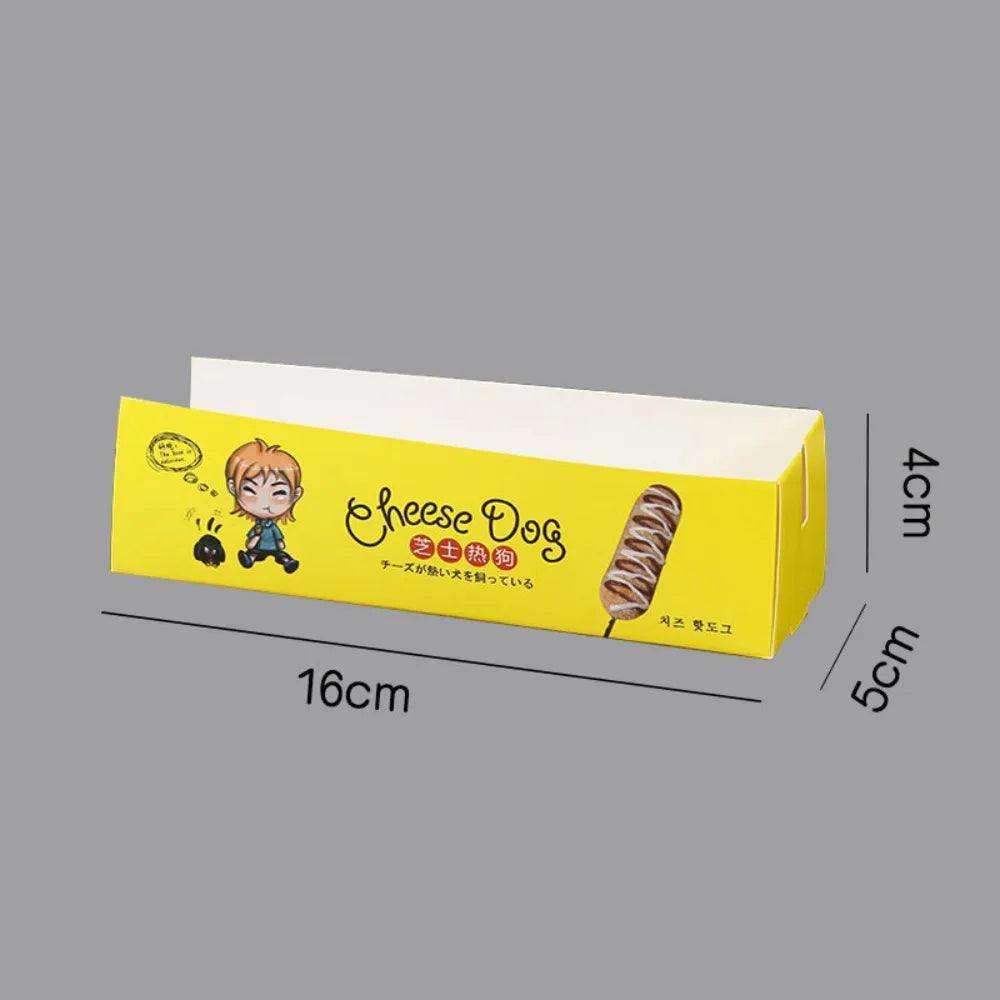 100-Pack Disposable Hot Dog Boxes – Eco Paperboard Boat Trays