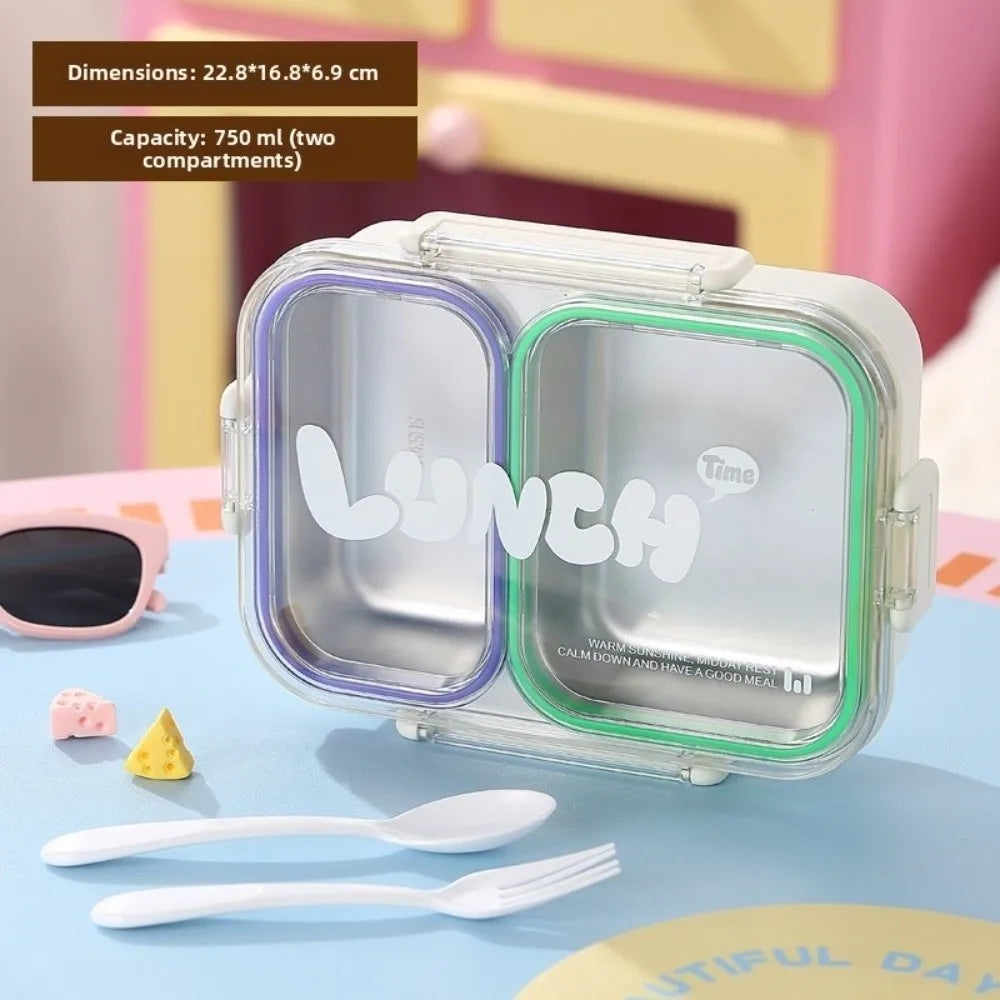 Stainless Steel Divided Lunch Box – Leakproof Food Container