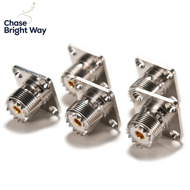 SO239 UHF Female Flange Connector – 4-Hole 25mm Panel Mount RF