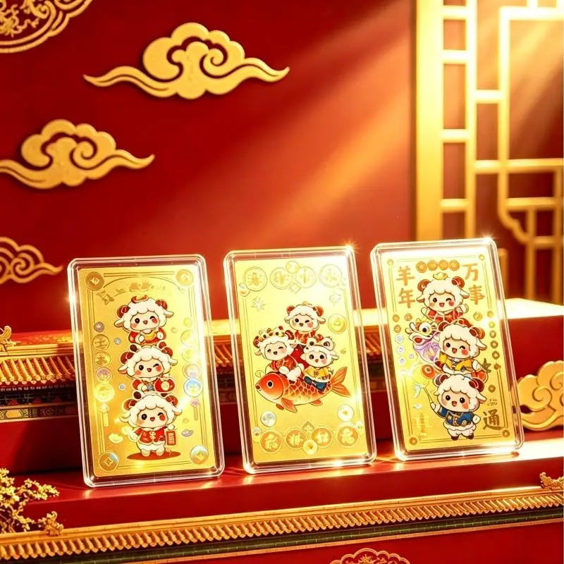 2027 Year of the Sheep Gold Foil Phone Sticker | CNY Lucky