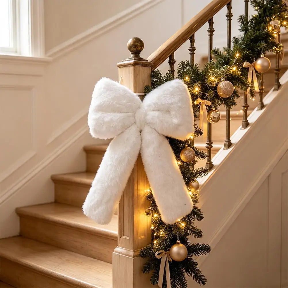 Velvet Bow Christmas Ornament – Tree Topper & Hanging Decor
