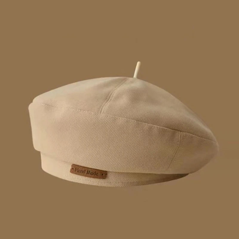Women's Retro Woolen Beret Hat – Versatile Plush Cap