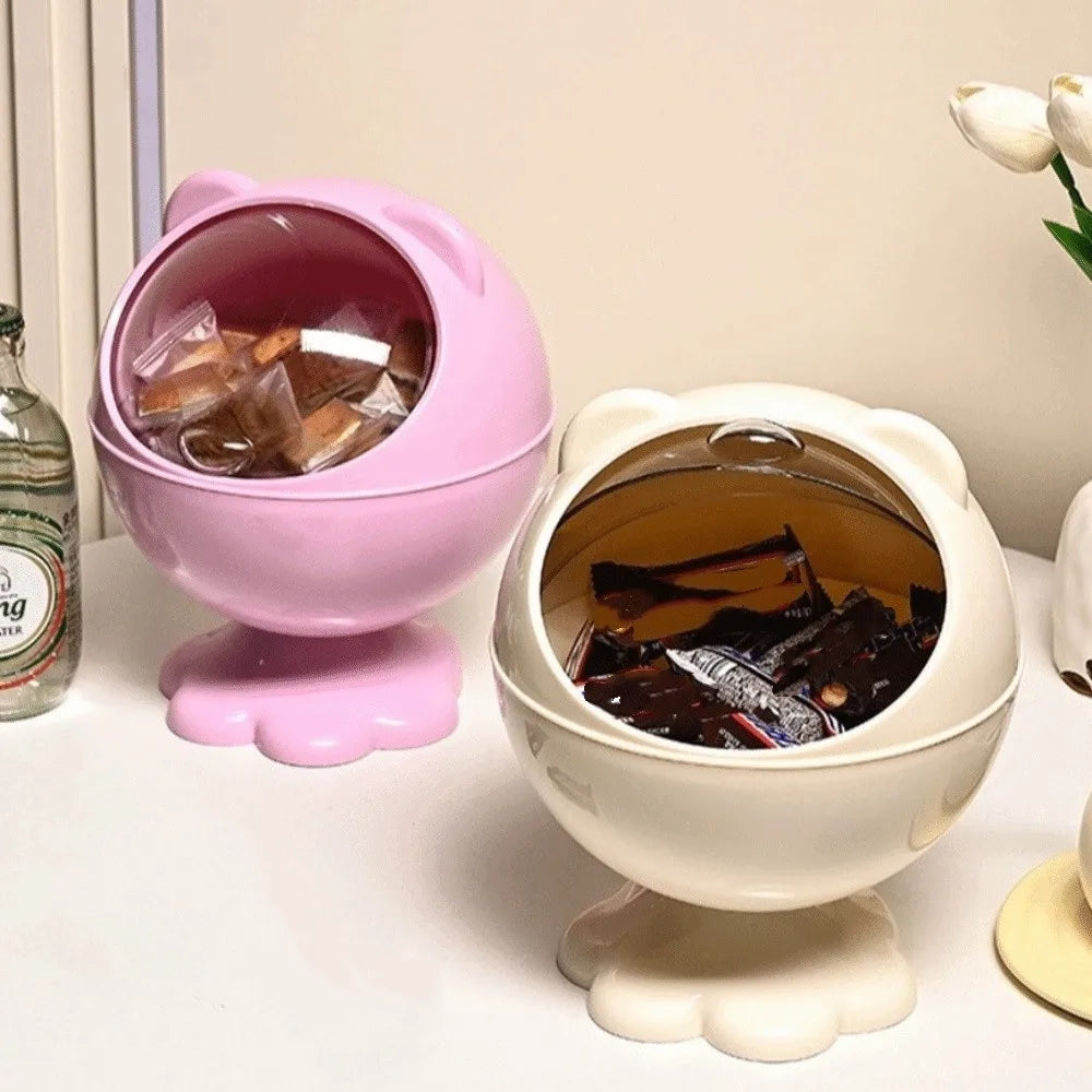 Spherical Hair Accessories Storage Box with Dustproof Lid