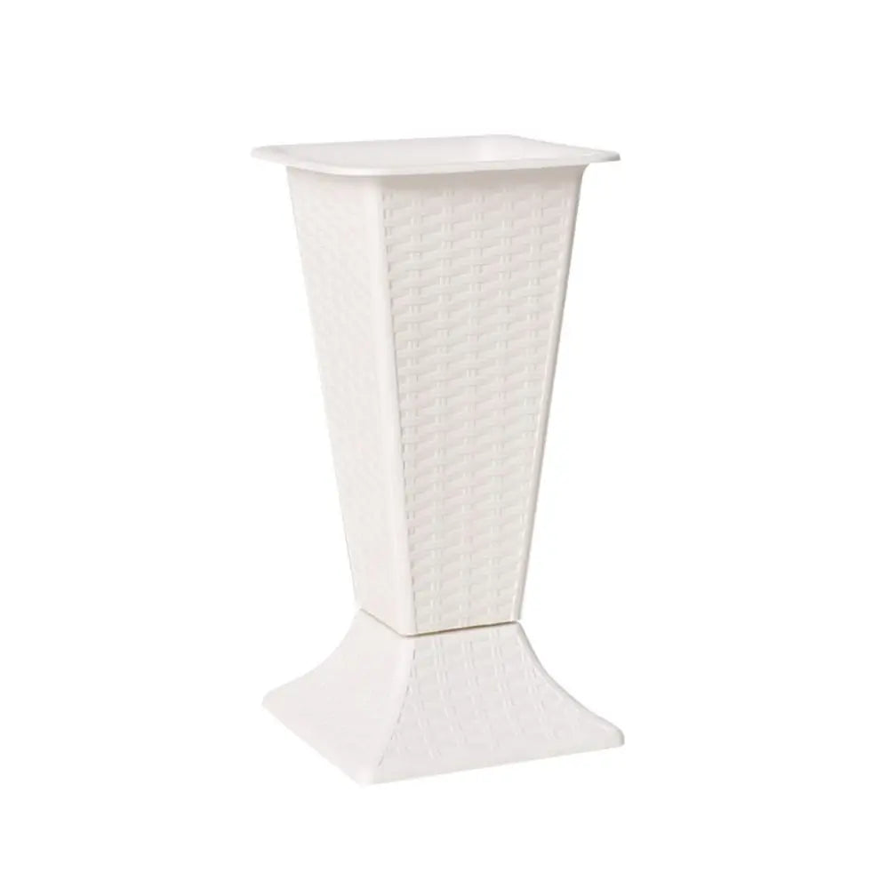 Nordic Minimalist White Plastic Flower Vase | Desktop Decor