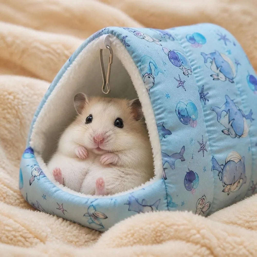 Warm Fleece Hanging Bird & Small Pet Sleeping Nest Hammock