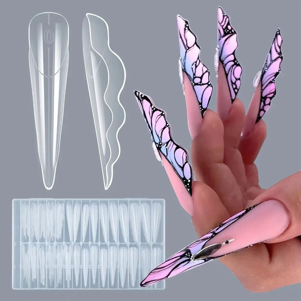 150-Piece Butterfly Dual Nail Forms – Reusable Gel Molds