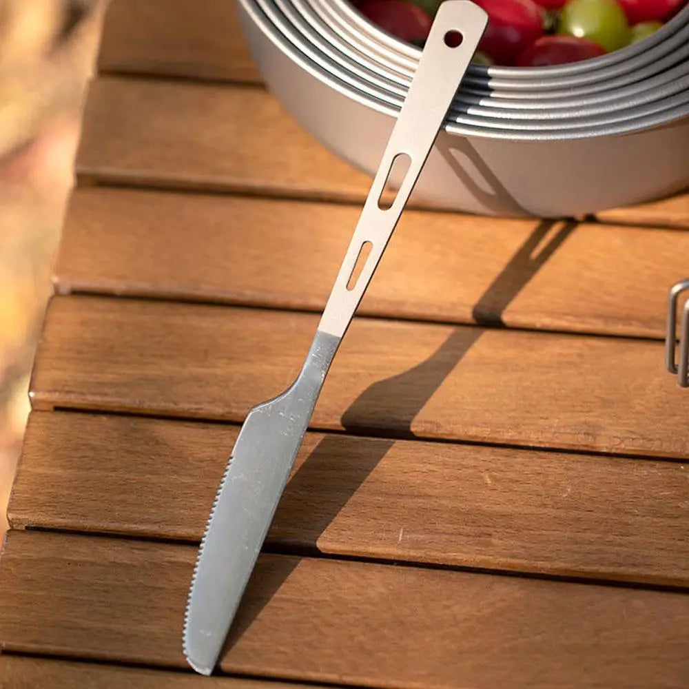 Titanium Camping Cutlery Set – 4-Piece Lightweight Travel Utensils