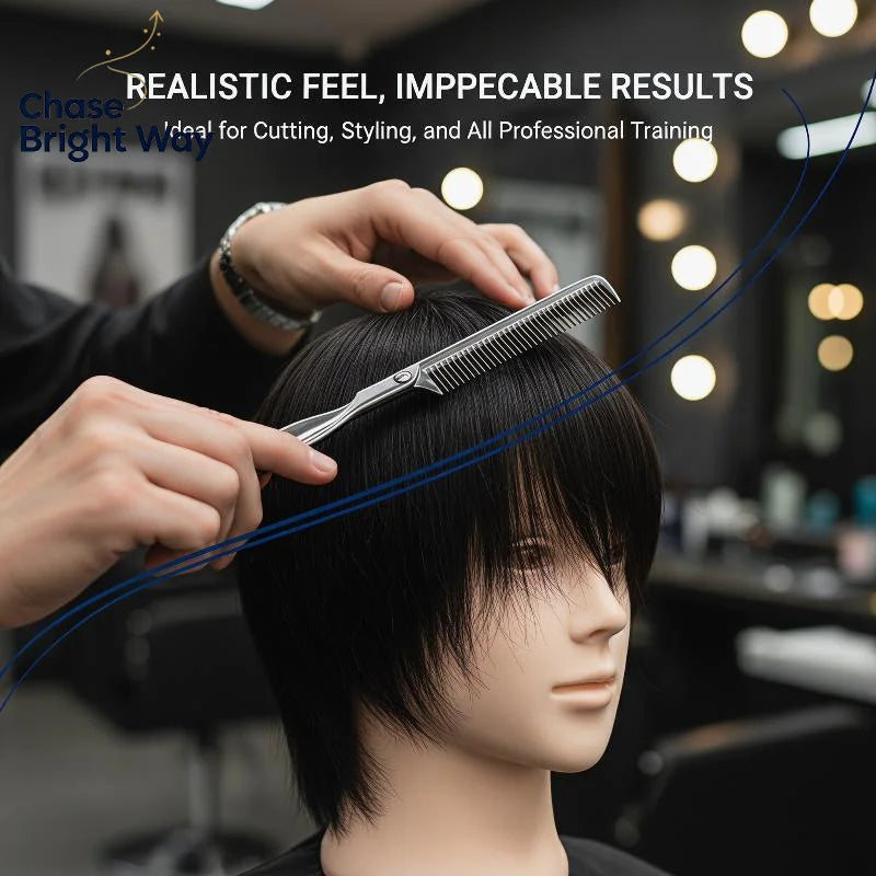 Real Human Hair Mannequin Head – Barber & Stylist Training
