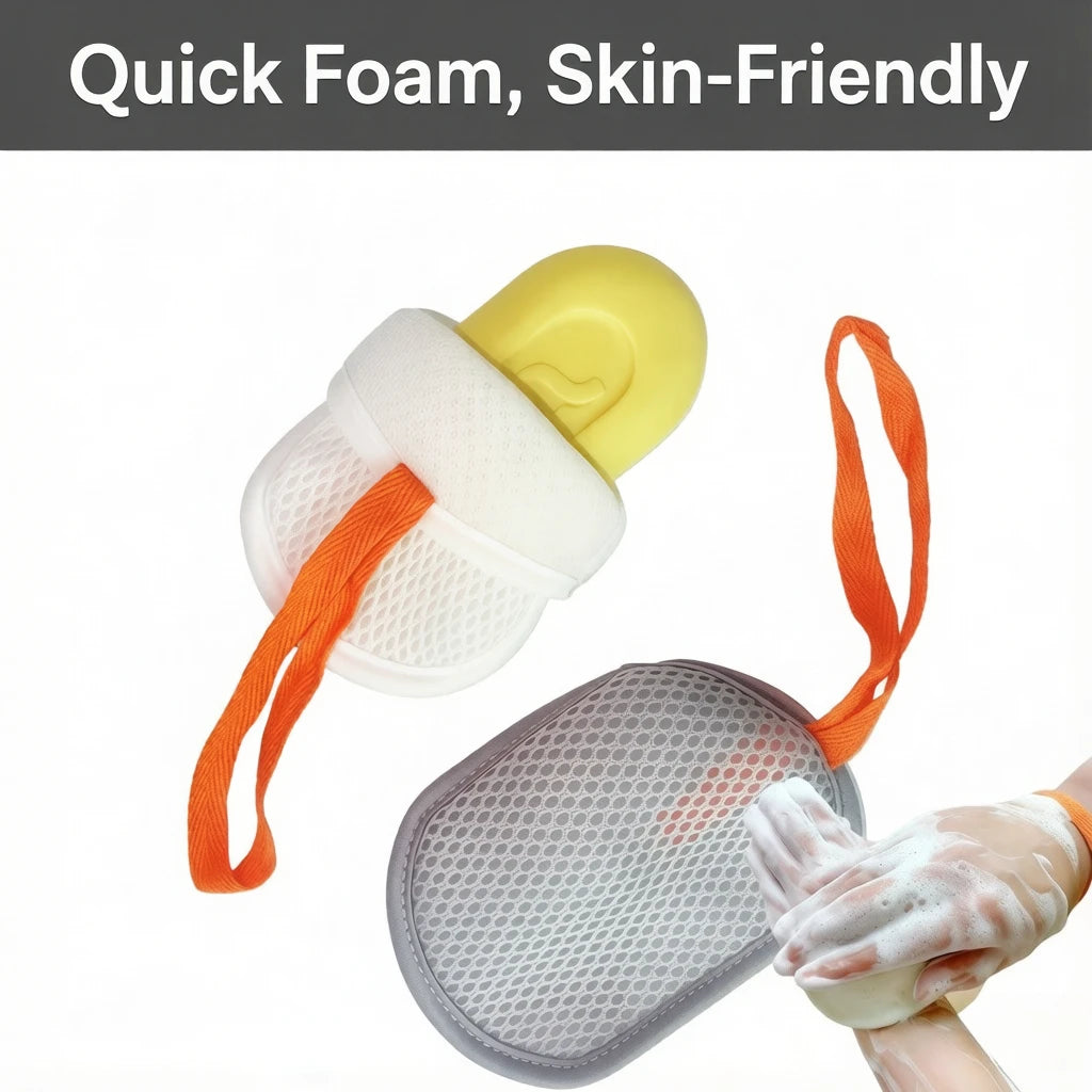 Mesh Soap Bag Foaming Exfoliator Pouch – 1–8 Pack Bath Scrubber