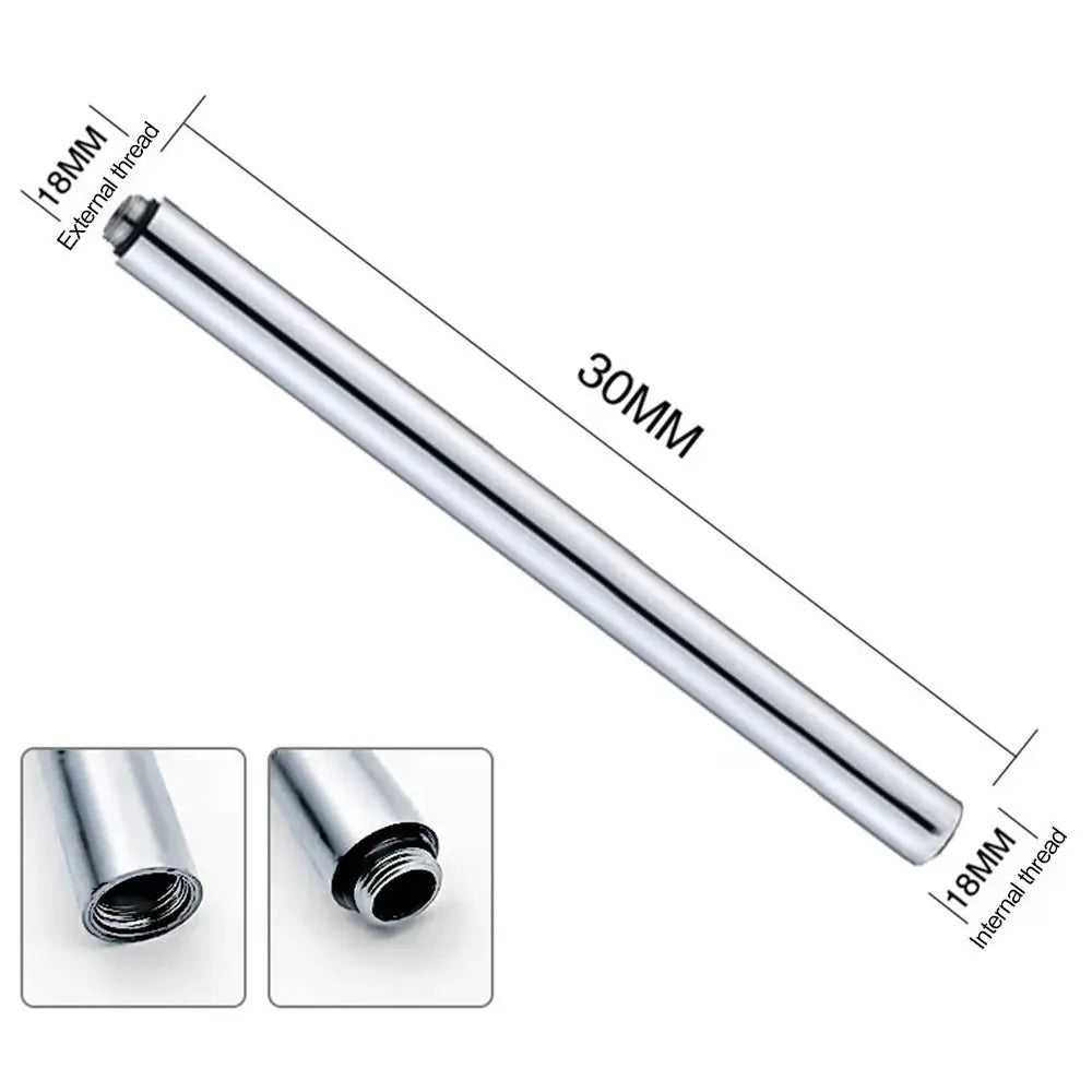 Stainless Steel Shower Extension Rod – 30cm Round Tube