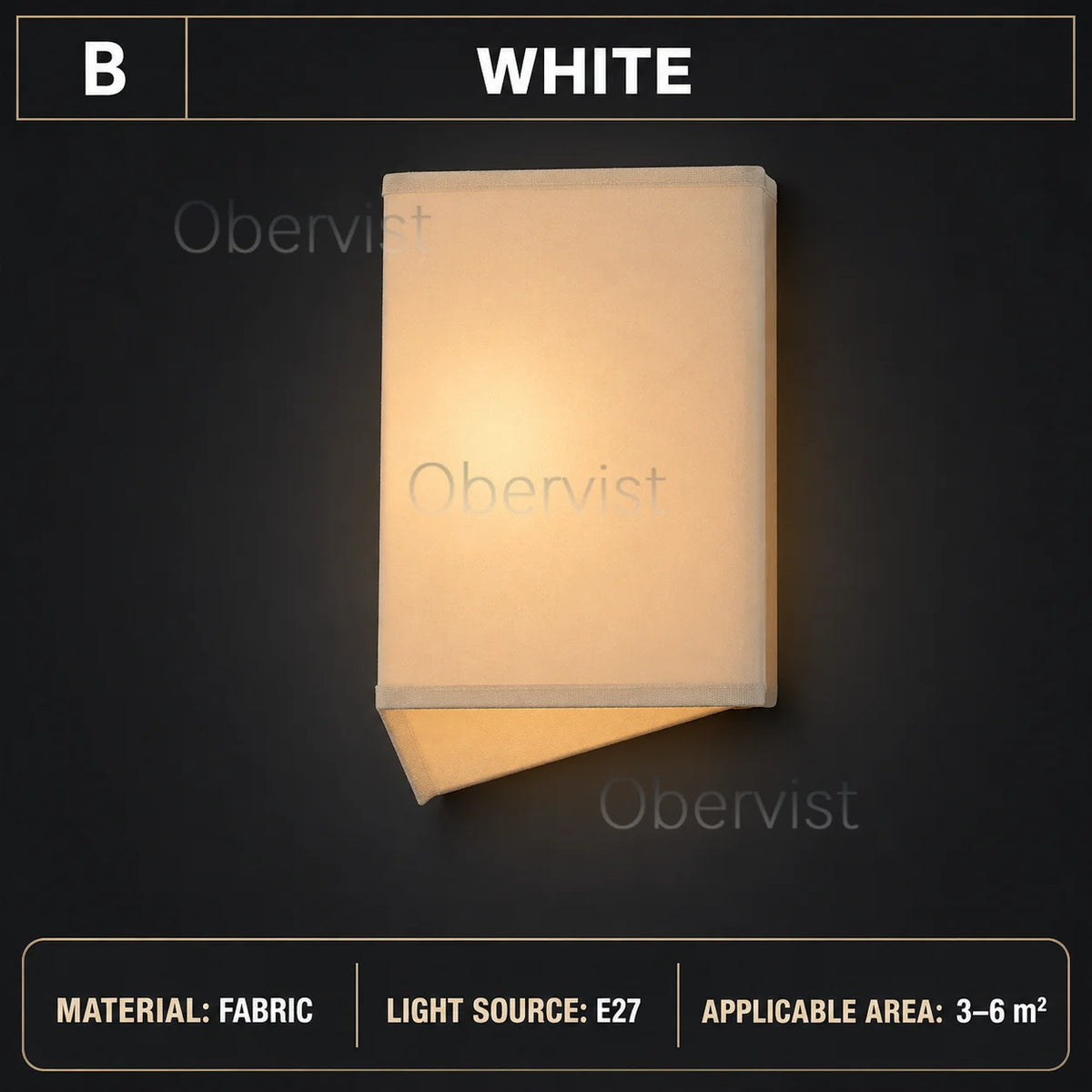 Retro Wabi Sabi Triangular Fabric Wall Lamp – E27 LED
