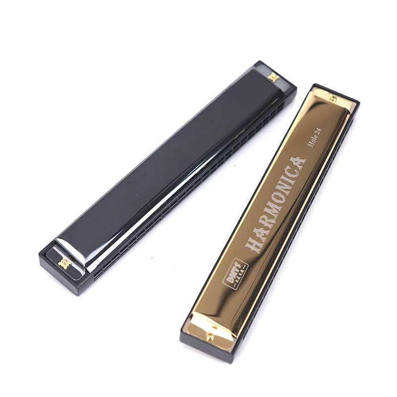 24-Hole Tremolo Harmonica Key of C – Double Row Mouth Organ