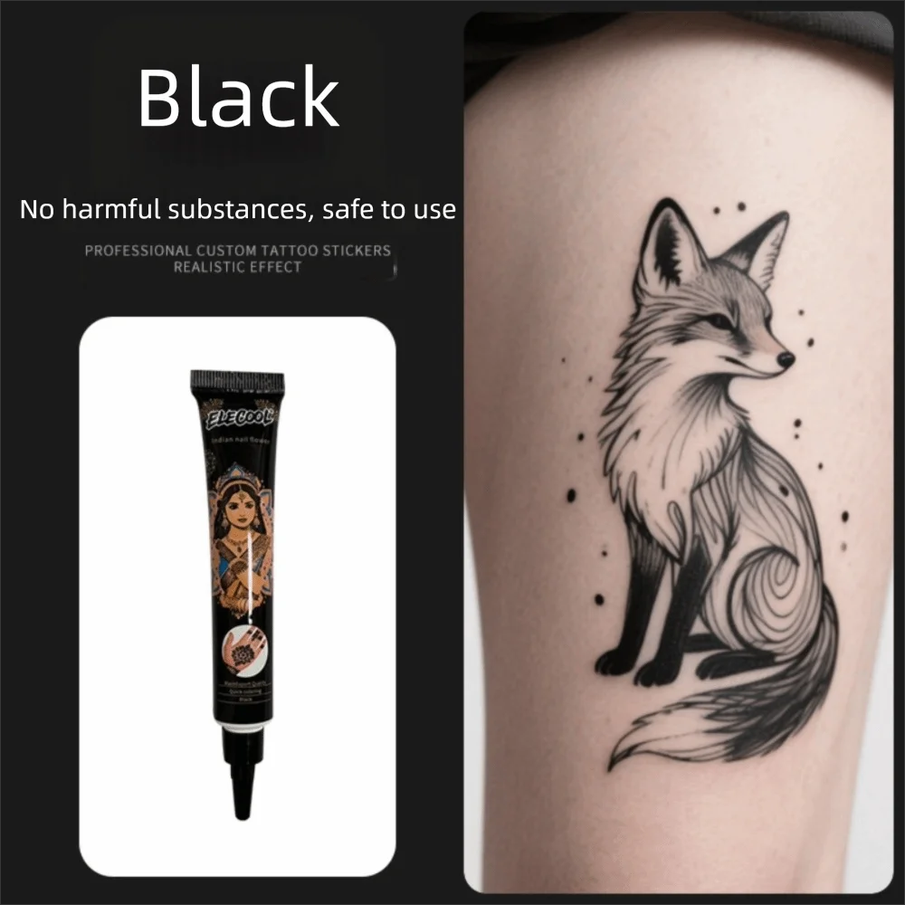 Henna Paste Cone – Black & Brown Temporary Mehndi Body Art