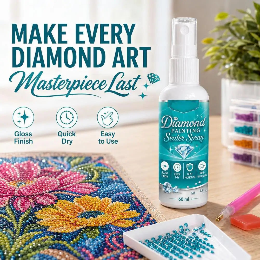 Diamond Painting Sealer Spray 60ml – High Gloss Quick-Dry