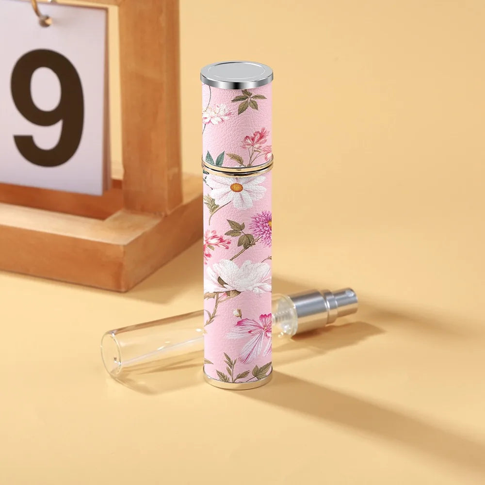 PU Leather 10ml Refillable Perfume Spray Bottle | Travel