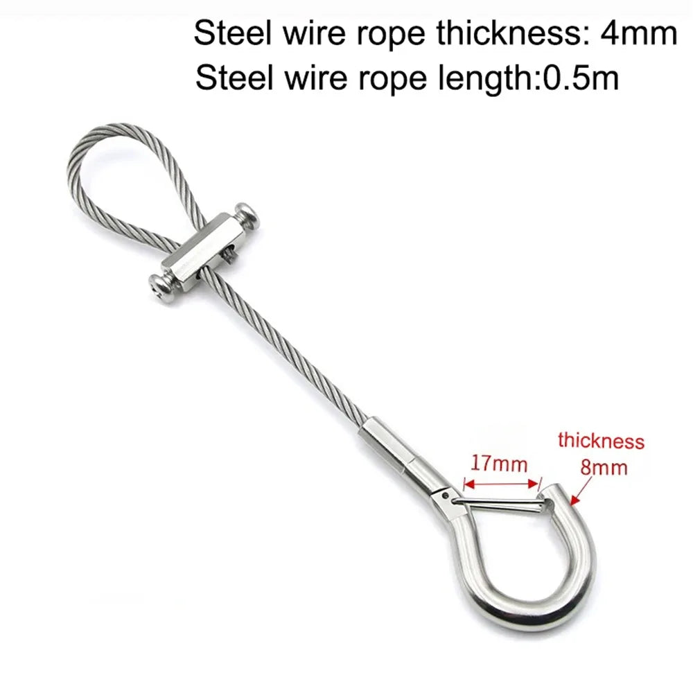 Adjustable Stainless Steel Wire Rope – Locking Suspension Lanyard