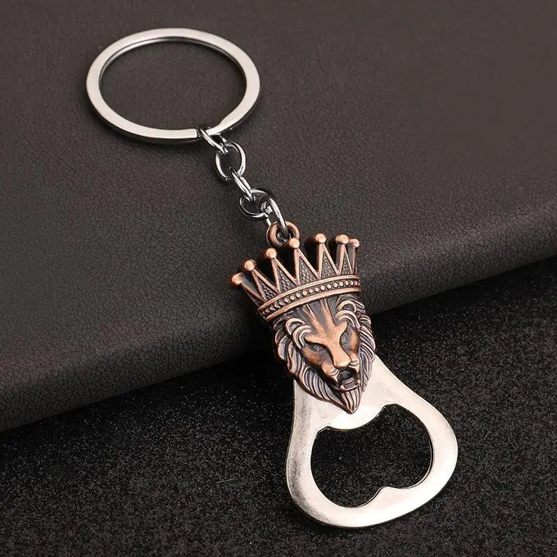 Vintage Animal Keychain Bottle Opener – Wolf Lion Turtle Frog