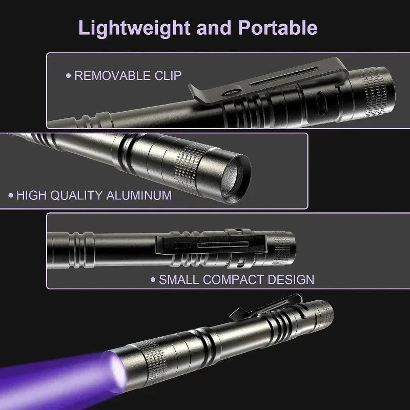 UV Flashlight 365nm Ultraviolet Torch – Pet Stain & Scorpion Detector